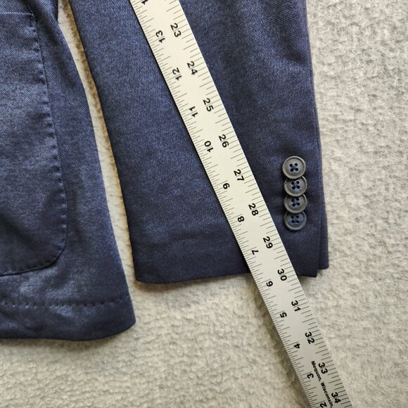 Michael Kors Blazer Mens 46R Blue Double Vent 2 Button Notched Summer Thin - Picture 16 of 16